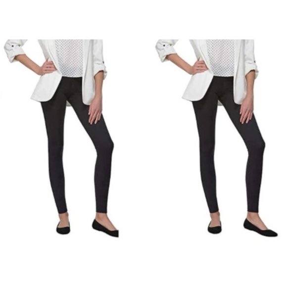 Felina Pants - NWoT Felina Leggings 2 Pack Wide Waistband Suede Mid Rise Pants M $60 4D147
